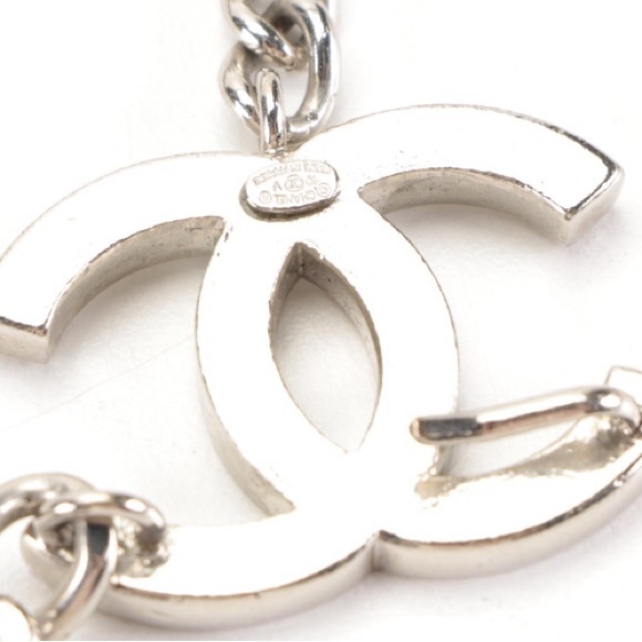 Chanel iconic motiv cc charm chain link silver belt. - Picture 6 of 8